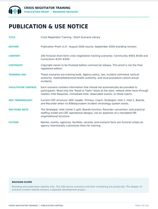 Short Scenario Library
